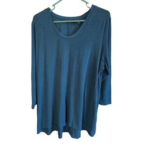 H by Halston Blue Long Sleeve Tunic